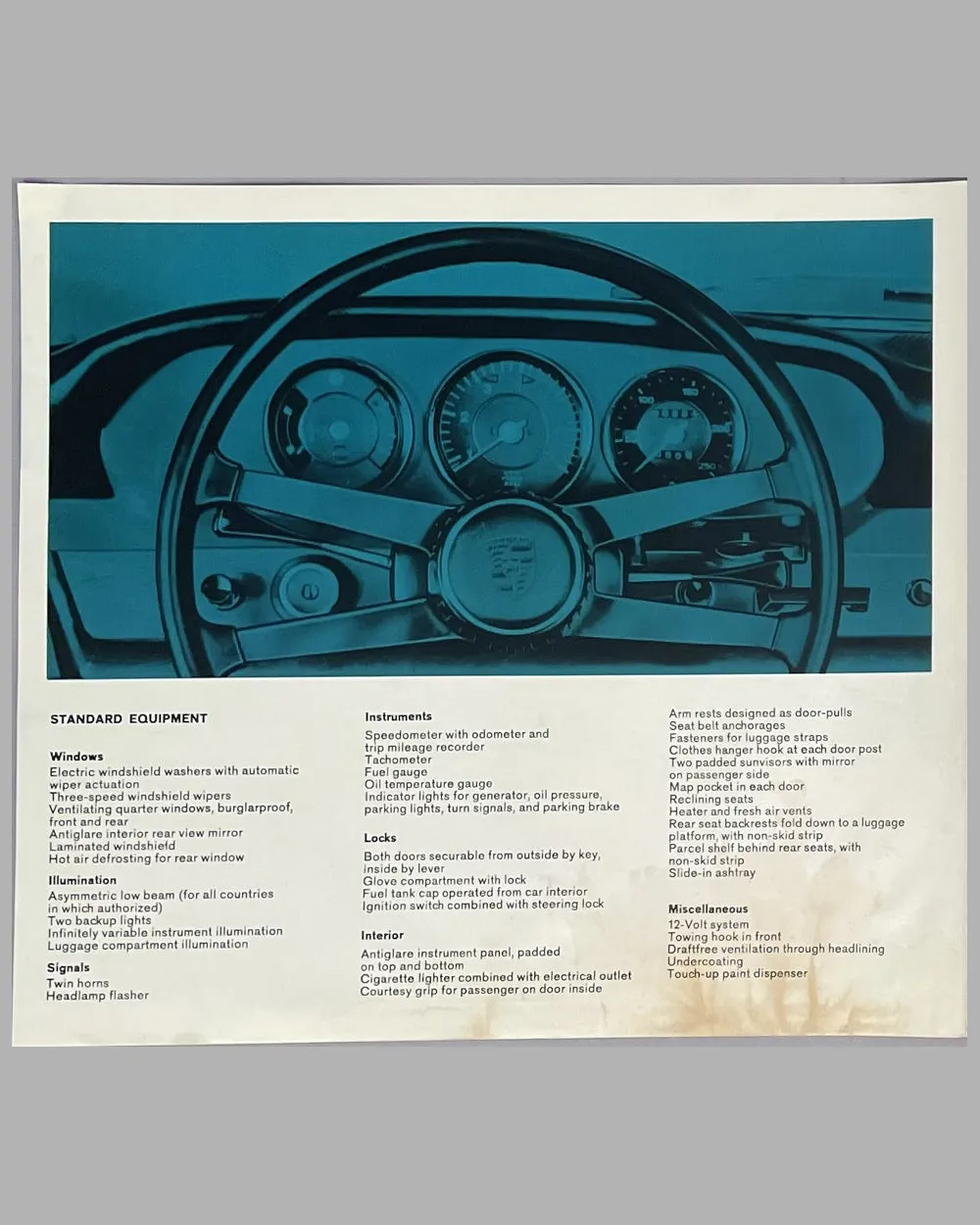 1965 Porsche 912 factory sales brochure