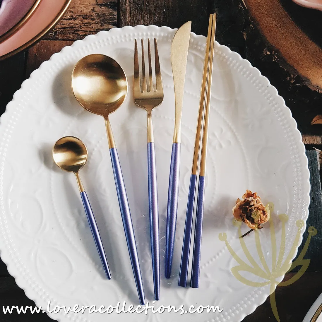 *70% CLEARANCE SALE* Lux Gold Purple Stainless Steel SS304 Cutlery