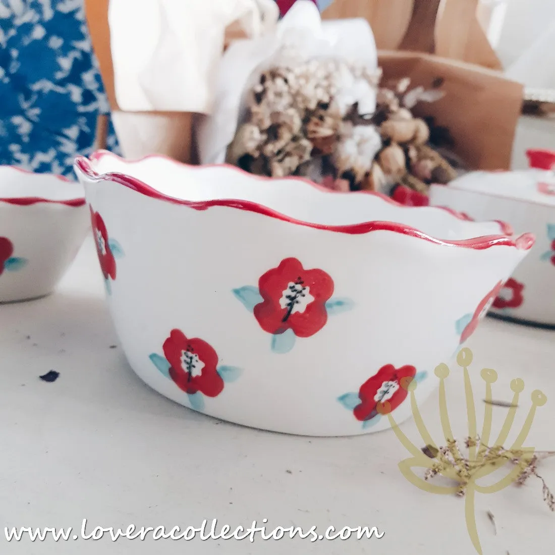 *70% OFF CLEARANCE PROMO* Handmade Red Floral Teapot