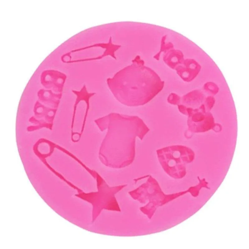 Baby Boy Theme Silicone Fondant Mold