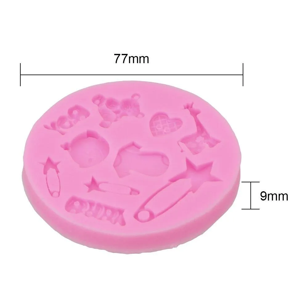 Baby Boy Theme Silicone Fondant Mold