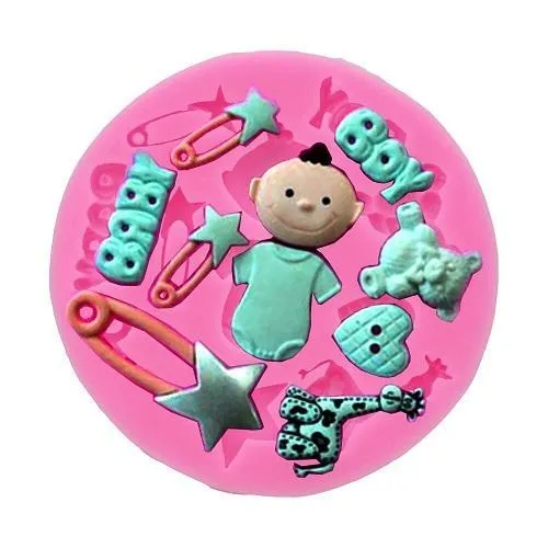 Baby Boy Theme Silicone Fondant Mold