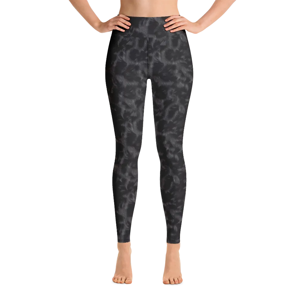 Black Fur Yoga Pants