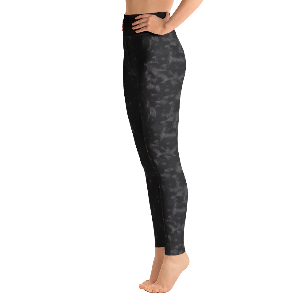 Black Fur Yoga Pants