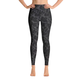 Black Fur Yoga Pants