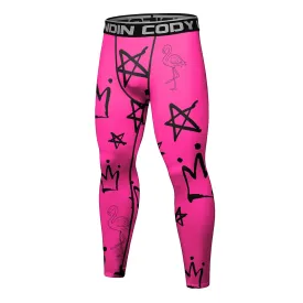 Cody Lundin - Pink Flamingo - BJJ compression tights /rash guard / Spats /Pants