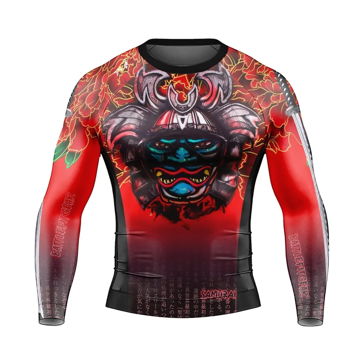 Devil Samurai Men's Long Sleeve Rash Guard