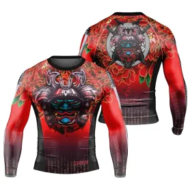 Devil Samurai Men's Long Sleeve Rash Guard