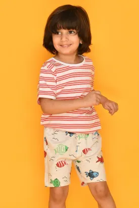 FISH PRINT SHORTS