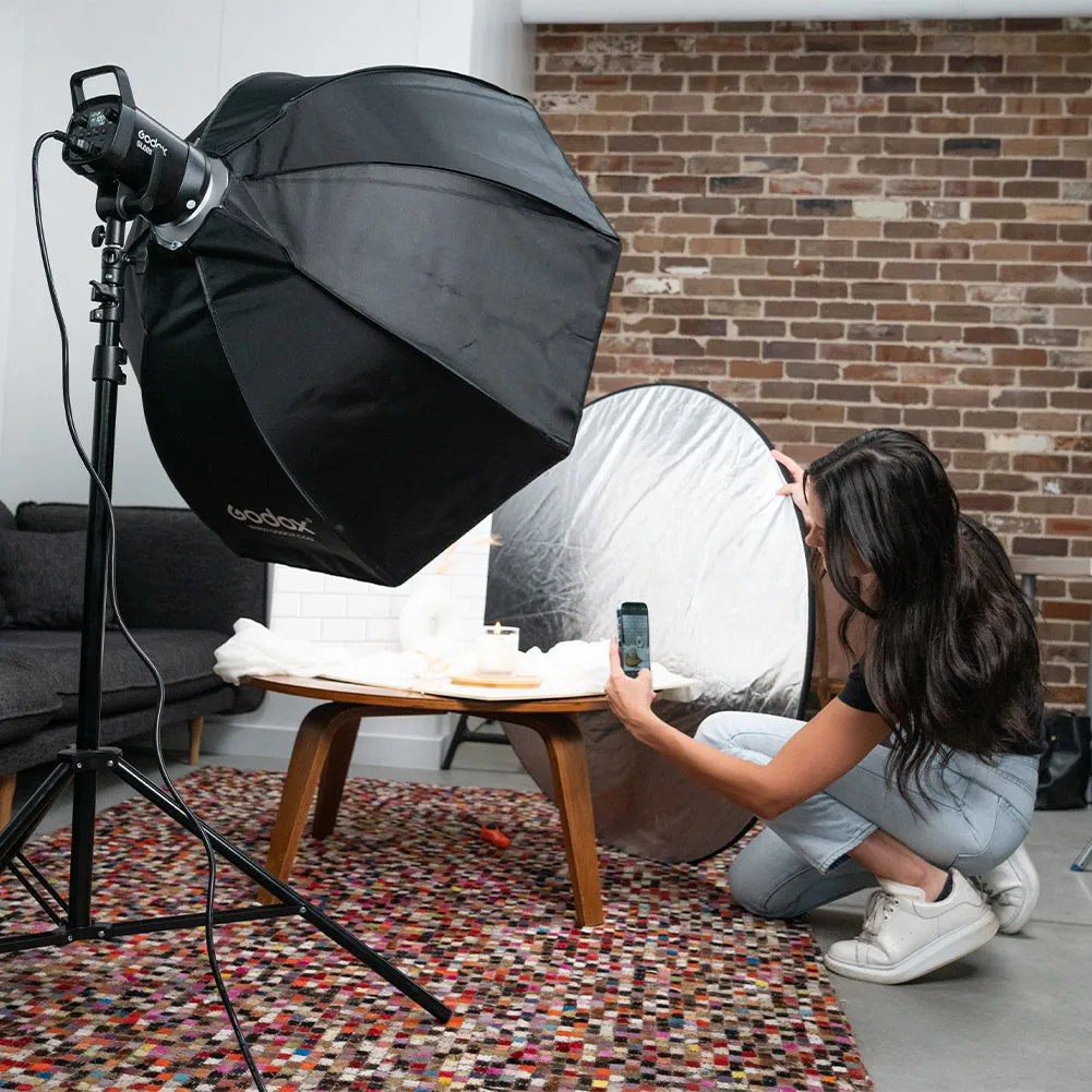 Godox 95cm / 37" Collapsible Octagon Softbox with Grid Light Modifier (Bowens)