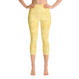 Gold Fur Capri Yoga Pants