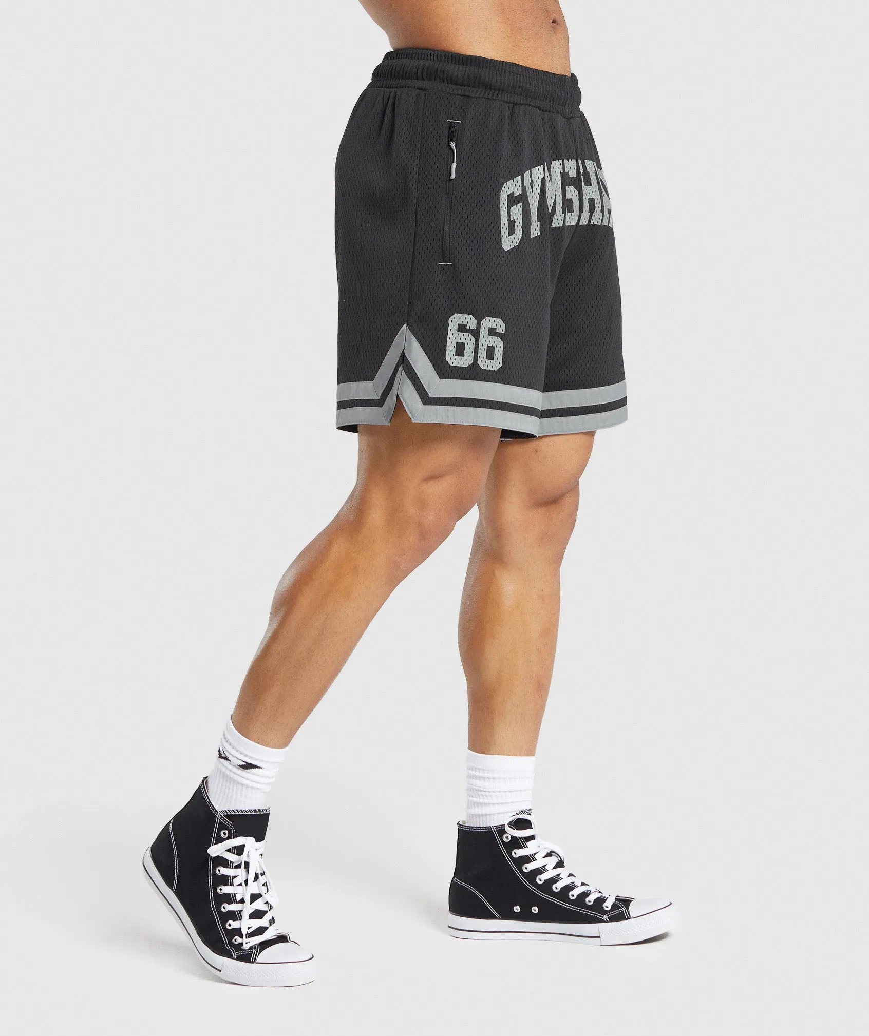 Gymshark Varsity Mesh Shorts - Black