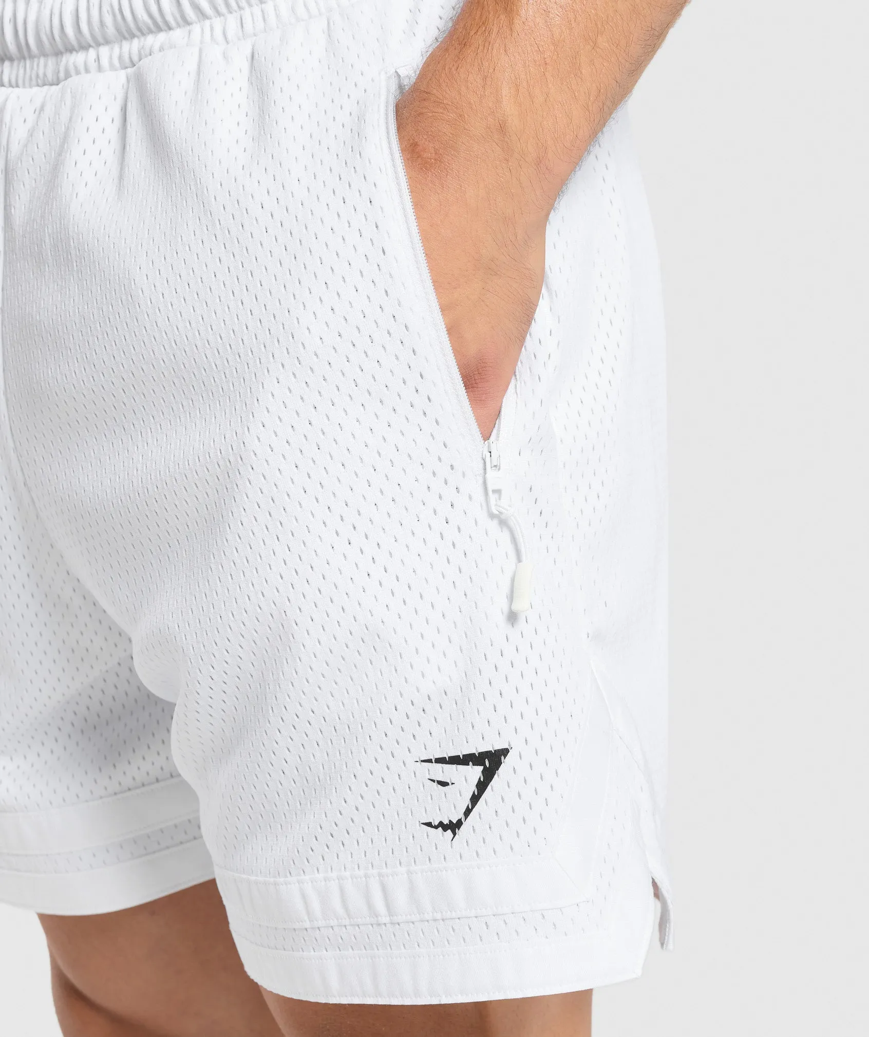 Gymshark Varsity Mesh Shorts - White