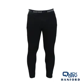 Hanford Athletic Men Pro Cool 2.0 Quick Dry Compression Ankle Length - Black/Blue Line (Single Pack)