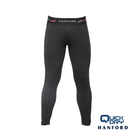 Hanford Athletic Men Pro Cool 2.0 Quick Dry Compression Ankle Length - Black/Red Line (Single Pack)