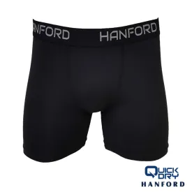 Hanford Athletic Men Pro Cool 2.0 Quick Dry Compression Boxer Shorts Flex01 - Black (Single Pack)
