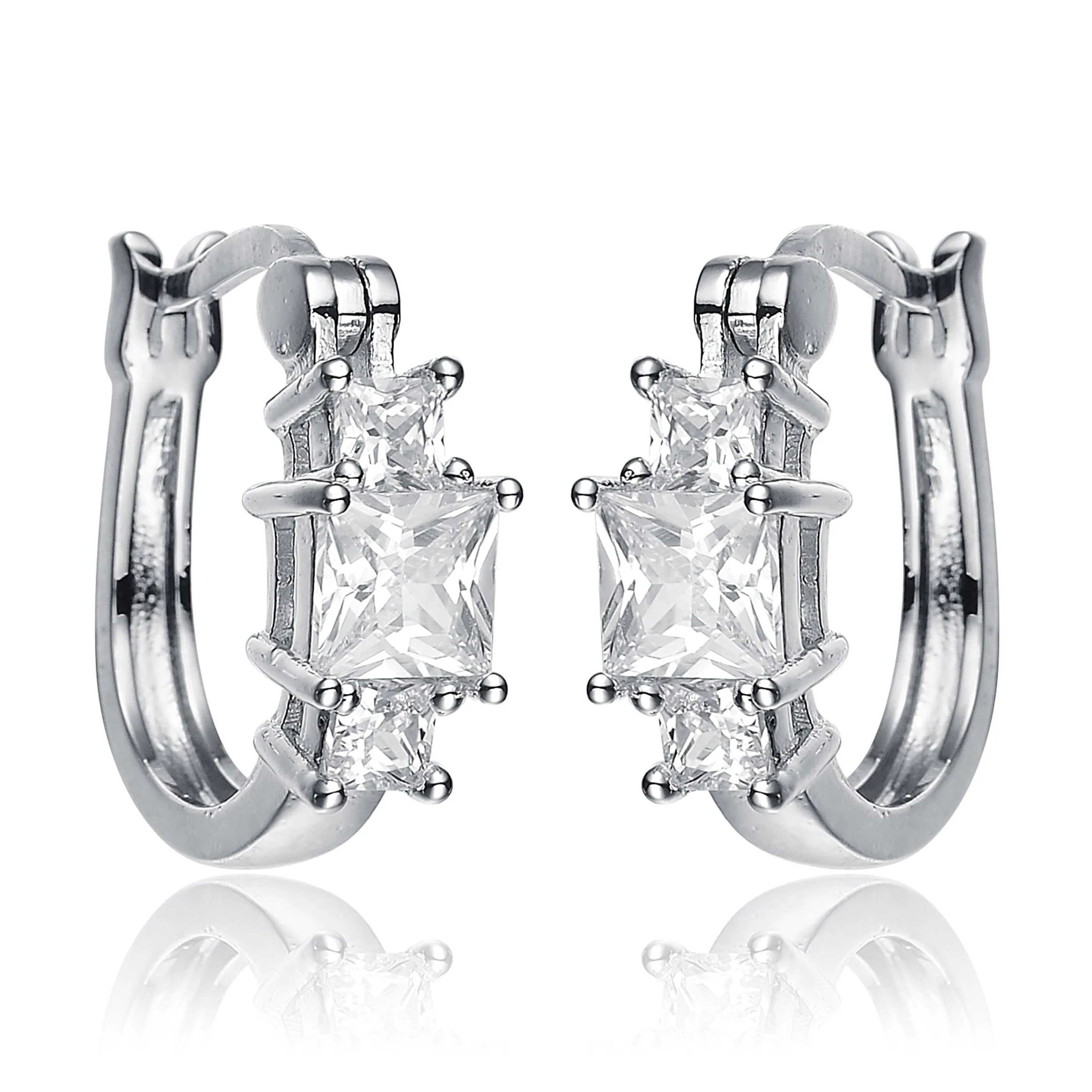 Jeanne Duo Square Earrings