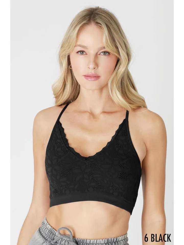 Lace Luxe V Neck Bralette