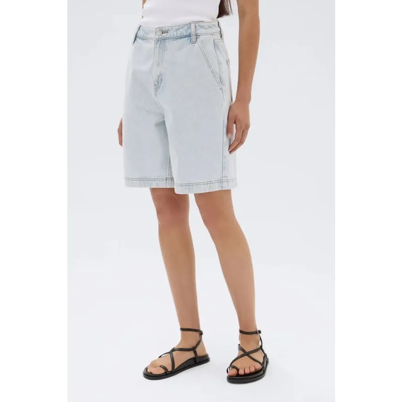 Longline Denim Short | Bleach