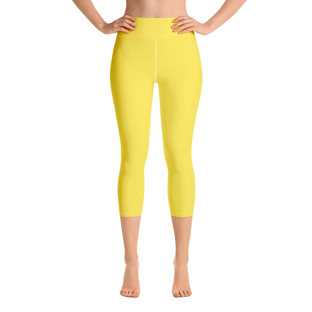 Maize Yellow Capri Yoga Pants