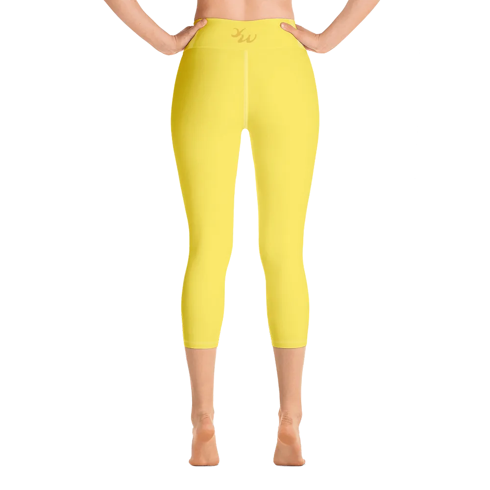 Maize Yellow Capri Yoga Pants