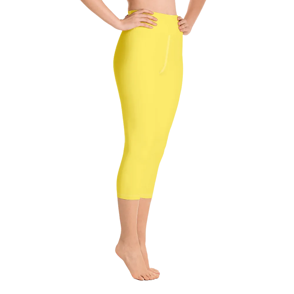 Maize Yellow Capri Yoga Pants