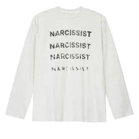 Men's T-shirt Vintage Letter Printing Contrast Color Round Collar Shoulder Pad Design Male Long Sleeve Tops 9C4743