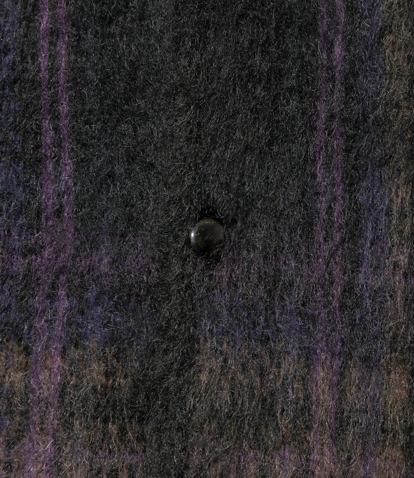 Mohair Cardigan - Taupe - Plaid