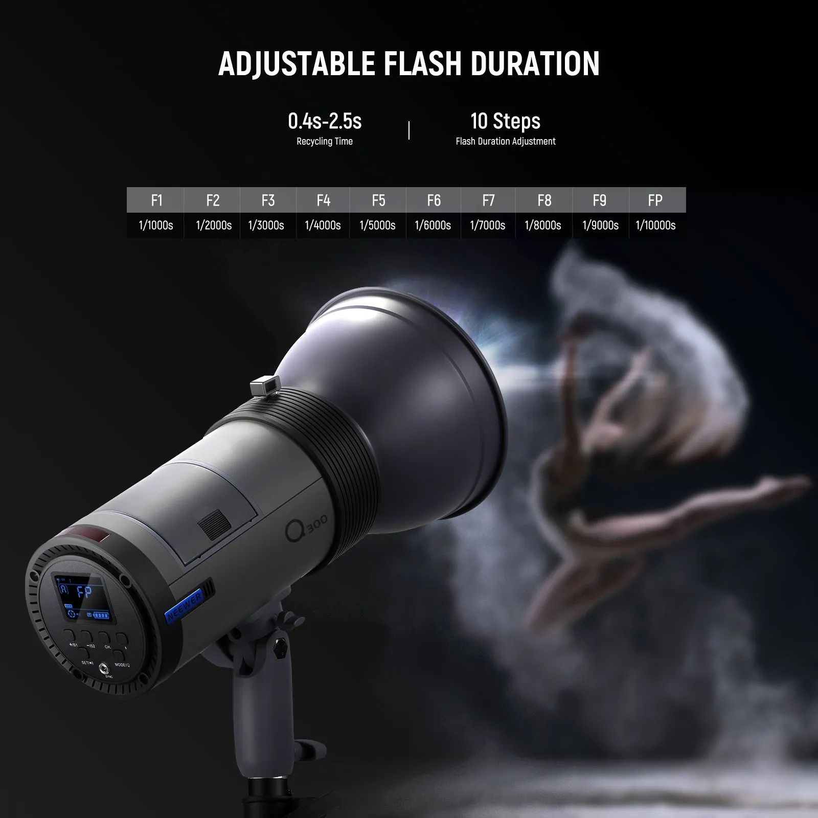 NEEWER Q300 300Ws 2.4G Outdoor Strobe Flash