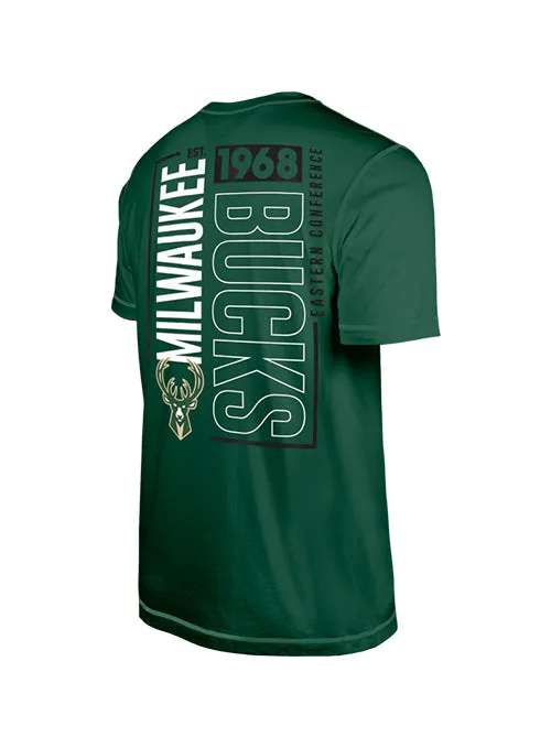 New Era Leisure Green Milwaukee Bucks T-Shirt