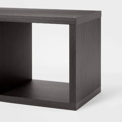 Open Box - 2 Cube Organizer Black Oak - Brightroom