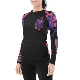 Personalized Devil Shogun Helmet Women's Long Sleeve Rash Guard