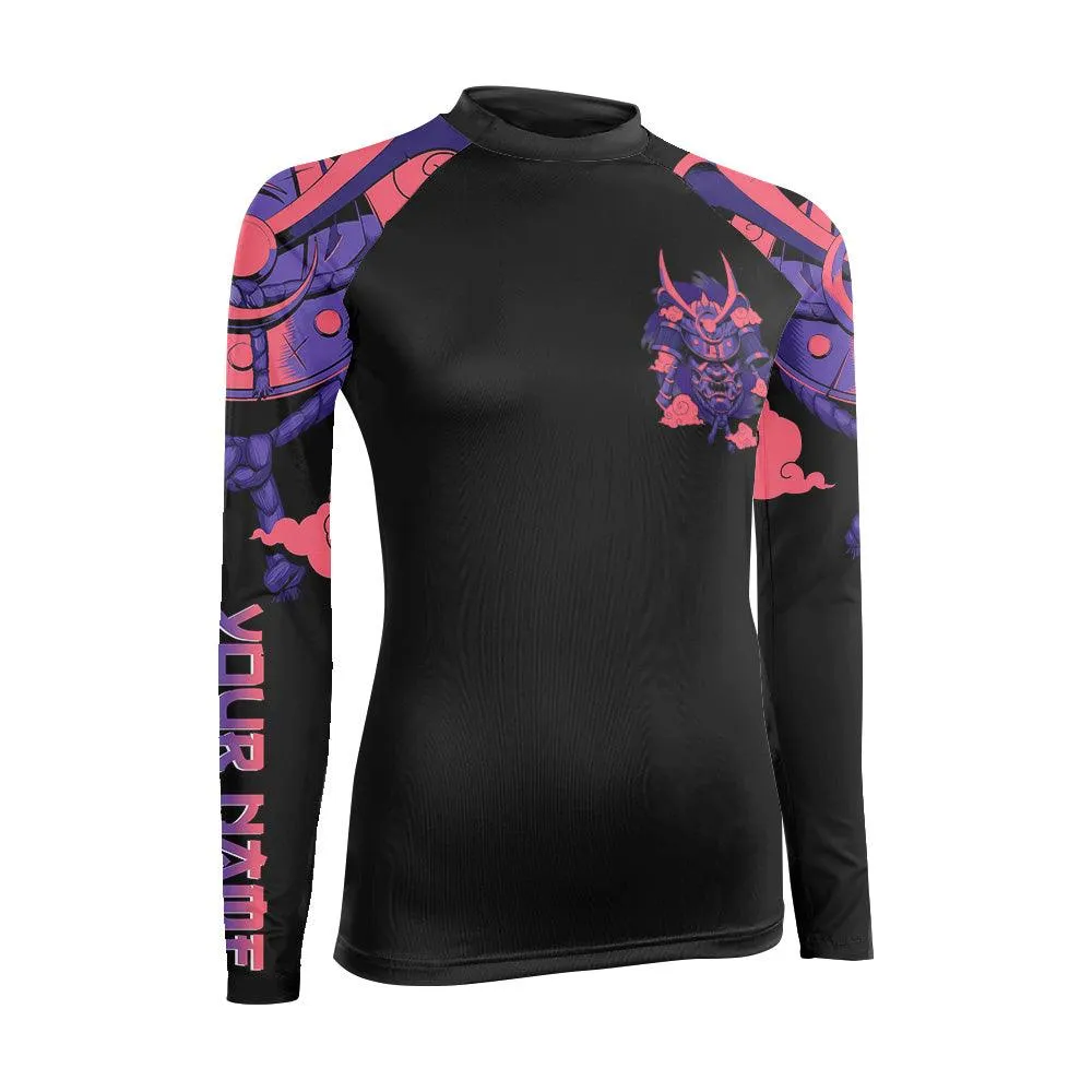 Personalized Devil Shogun Helmet Women's Long Sleeve Rash Guard