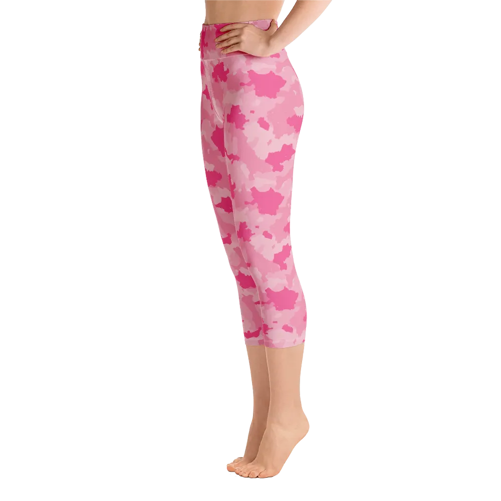 Pink Camo Capri Yoga Pants