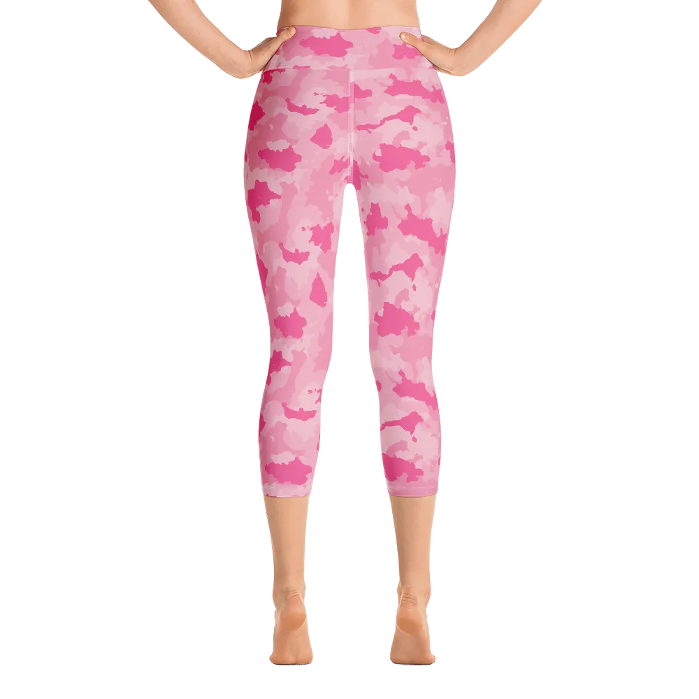 Pink Camo Capri Yoga Pants