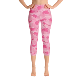 Pink Camo Capri Yoga Pants