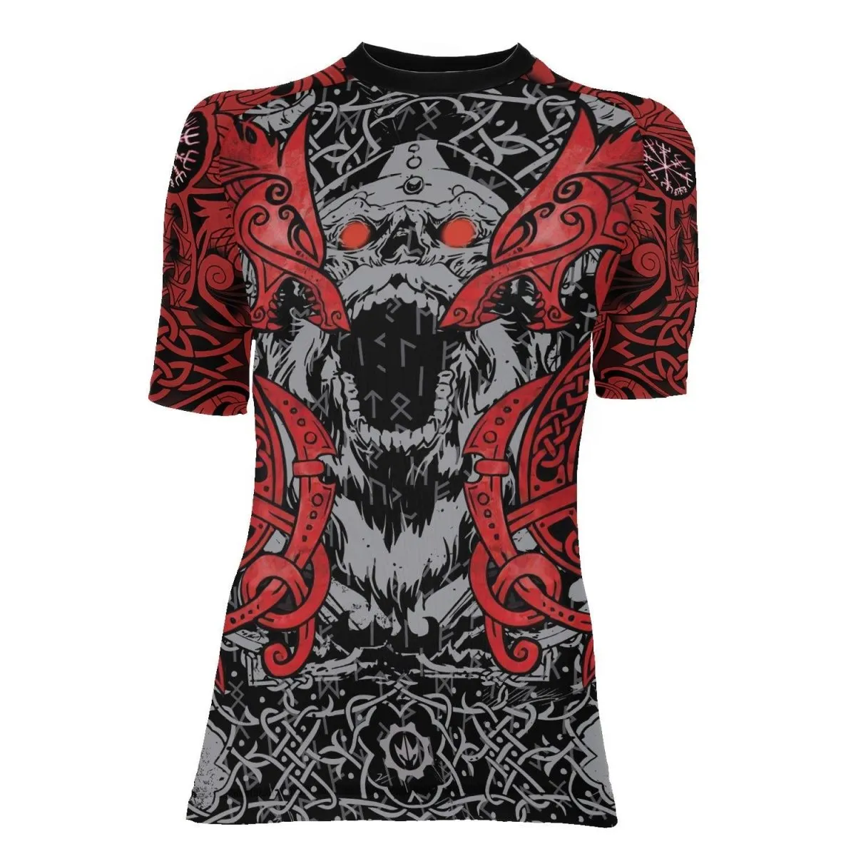 Rage Of Viking Berserker Women's Short Sleeve Rash Guard