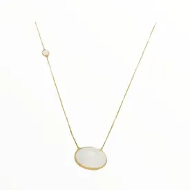 Rainbow Moonstone Oval Pendant