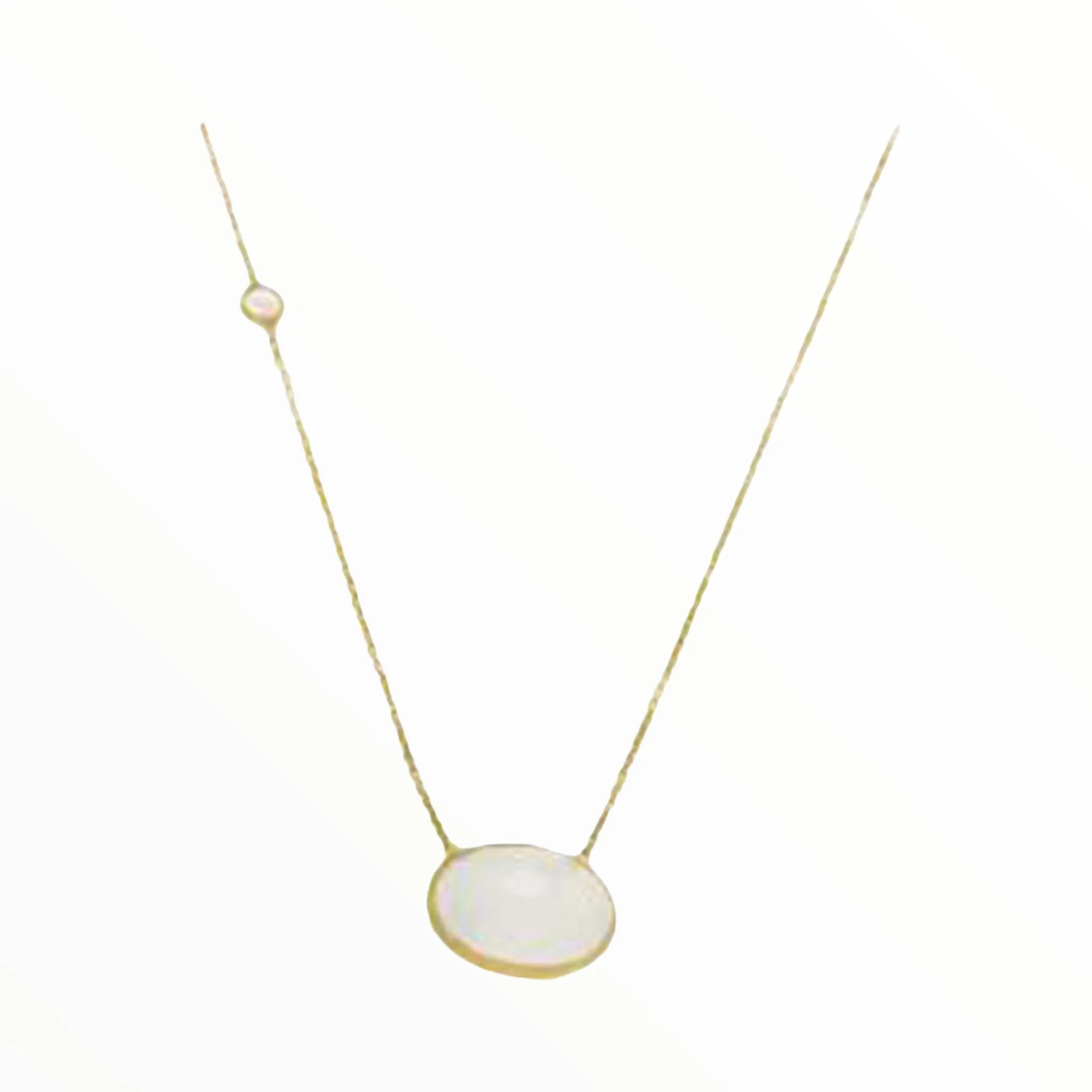 Rainbow Moonstone Oval Pendant