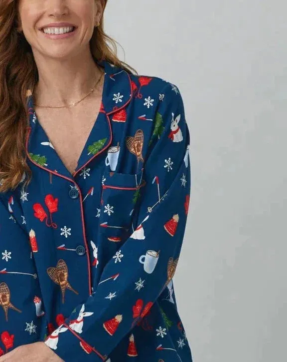 Seasonal Delights Cotton Stretch Jersey PJ Set: Size XL