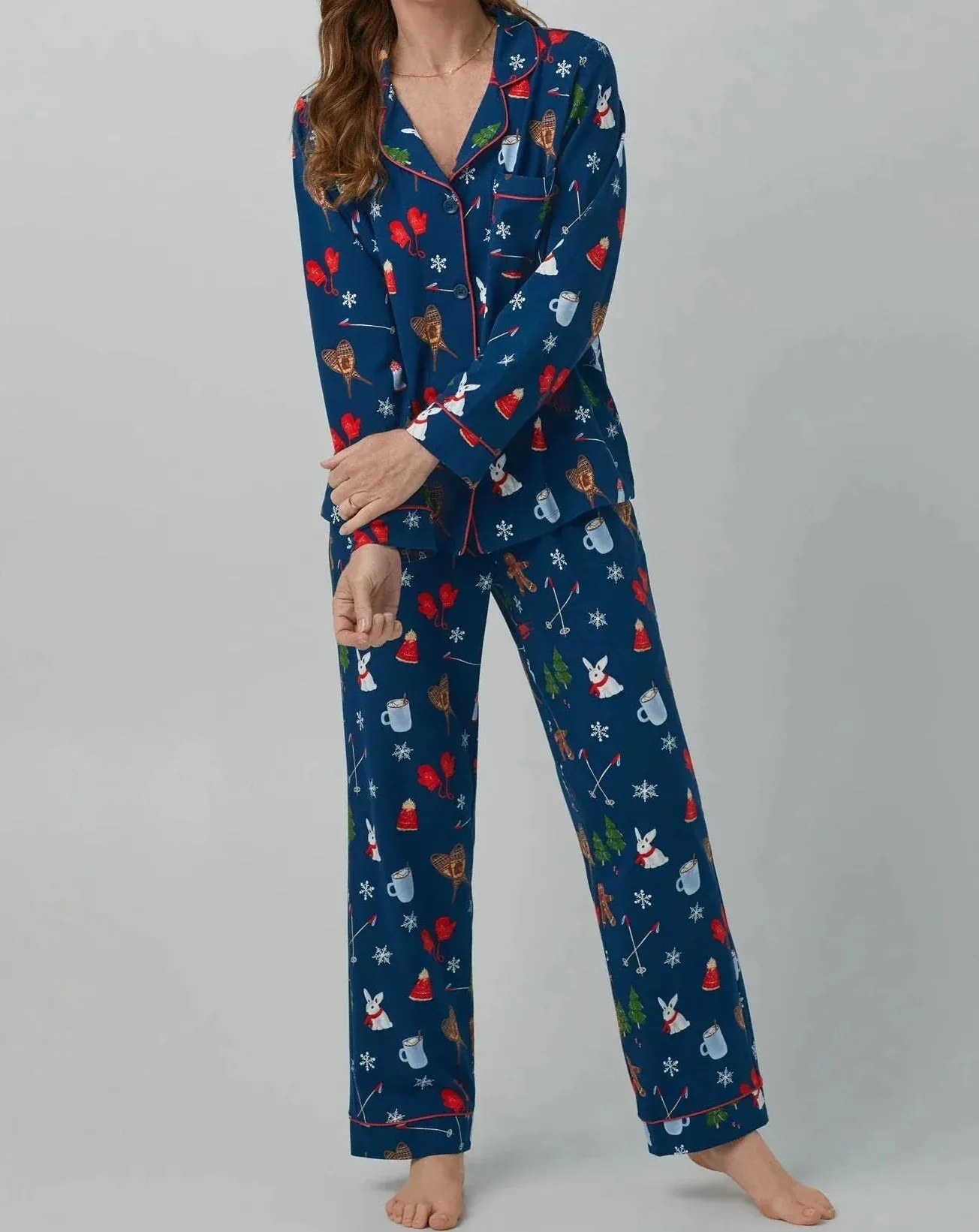 Seasonal Delights Cotton Stretch Jersey PJ Set: Size XL