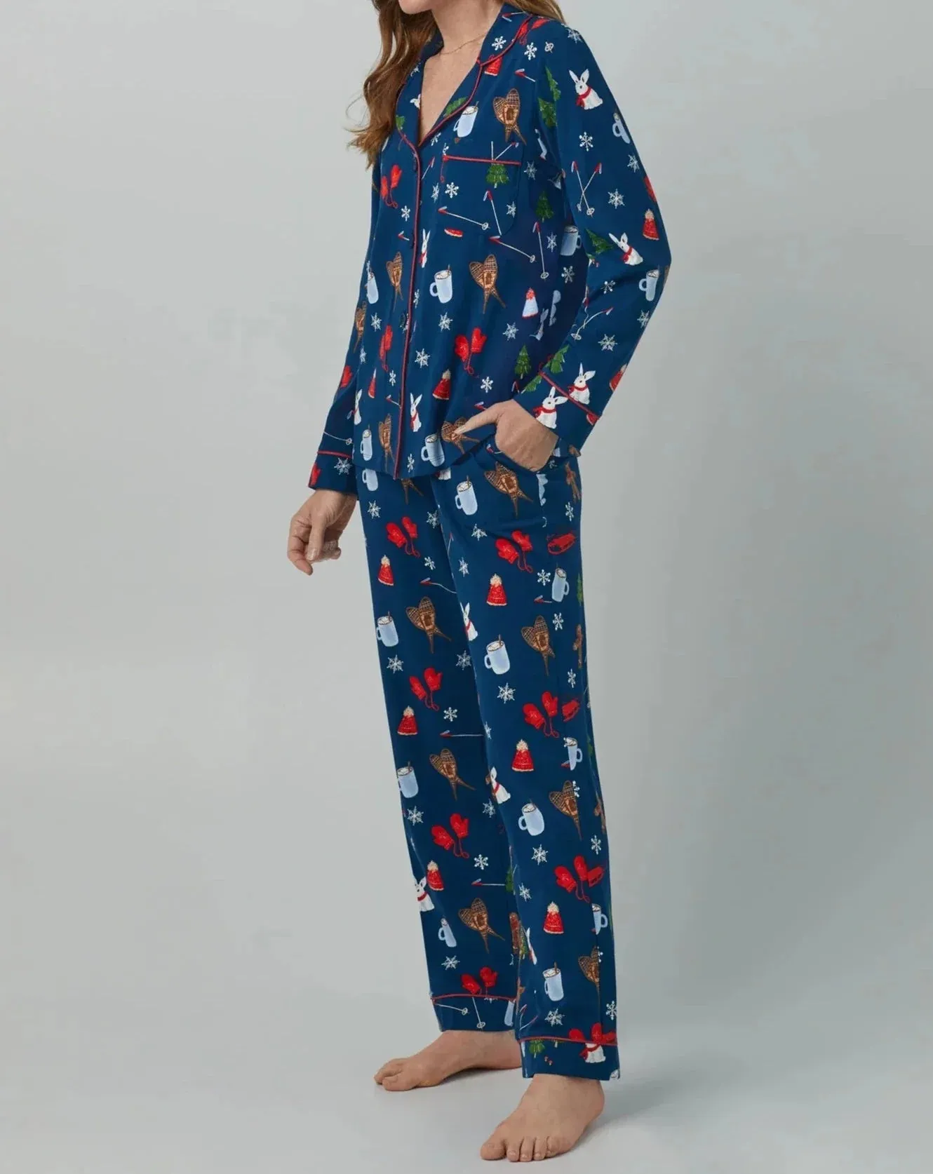 Seasonal Delights Cotton Stretch Jersey PJ Set: Size XL
