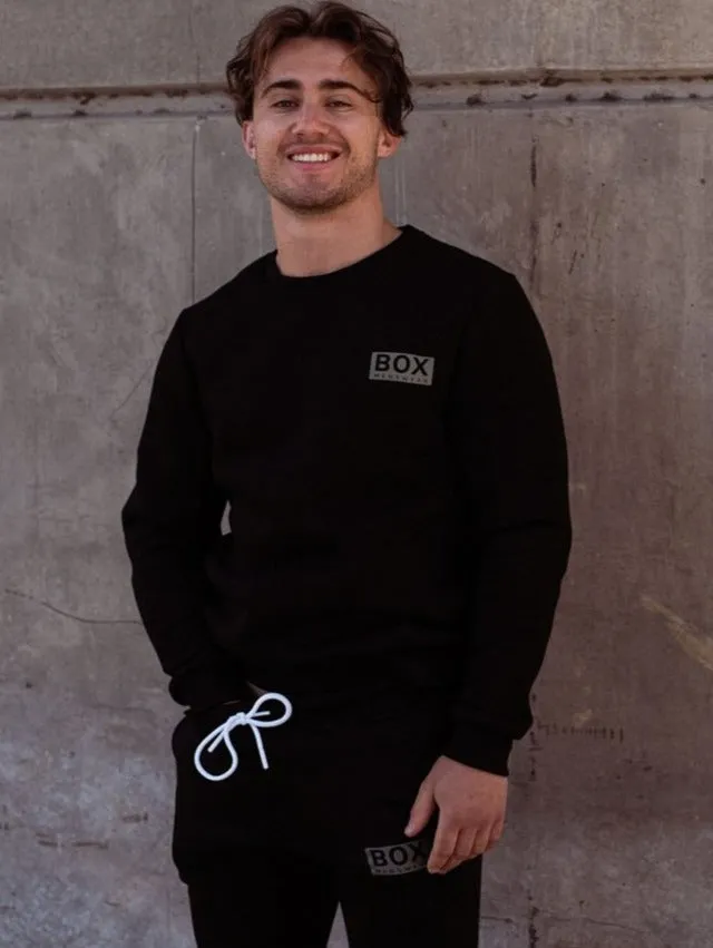 Slim Fit Crew Neck Jumper - Black
