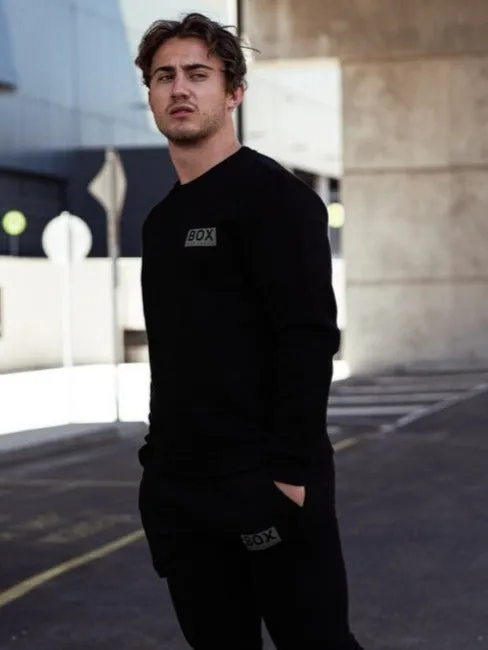 Slim Fit Crew Neck Jumper - Black
