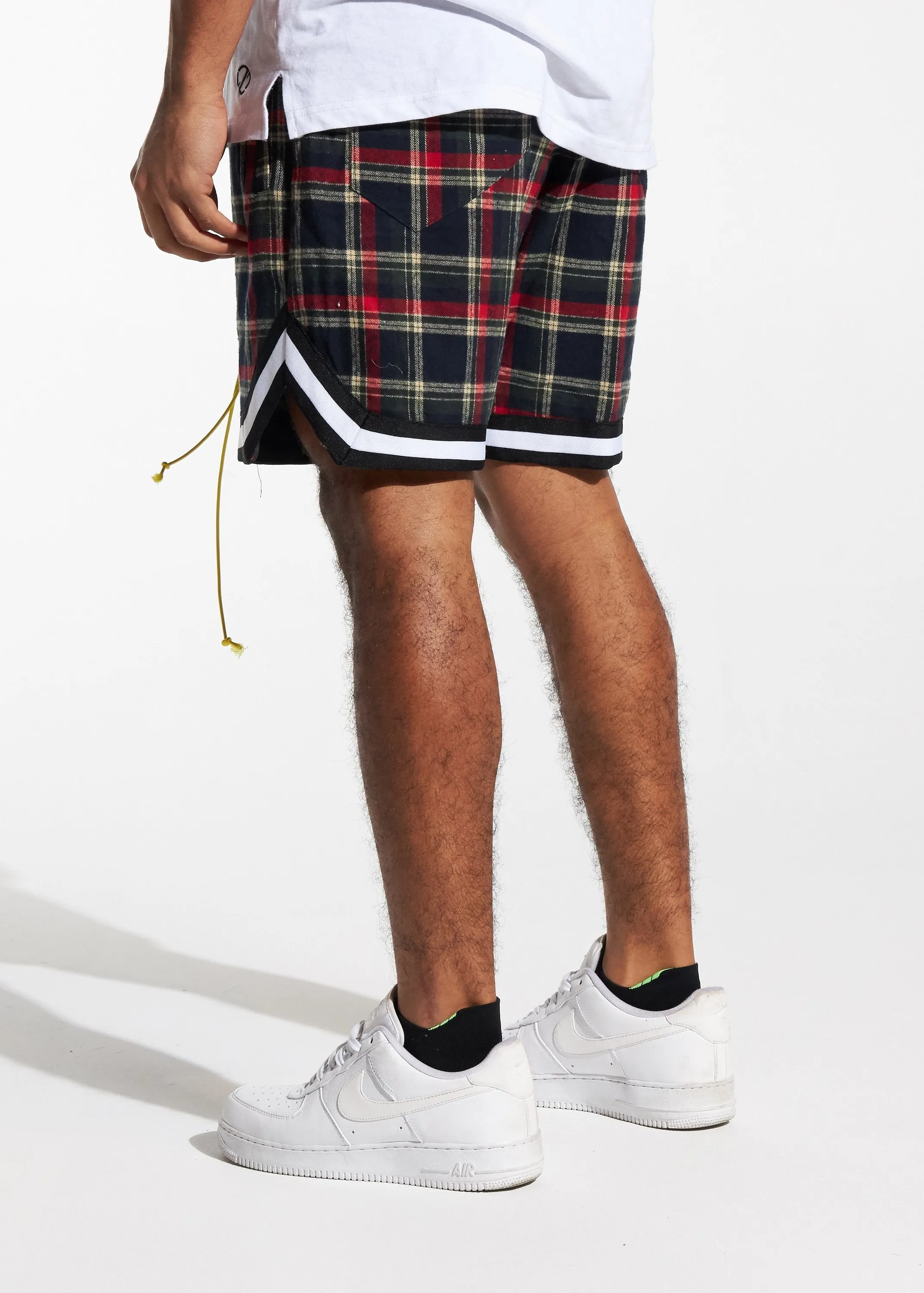 Tartan Basketball Shorts (Black Plaid)