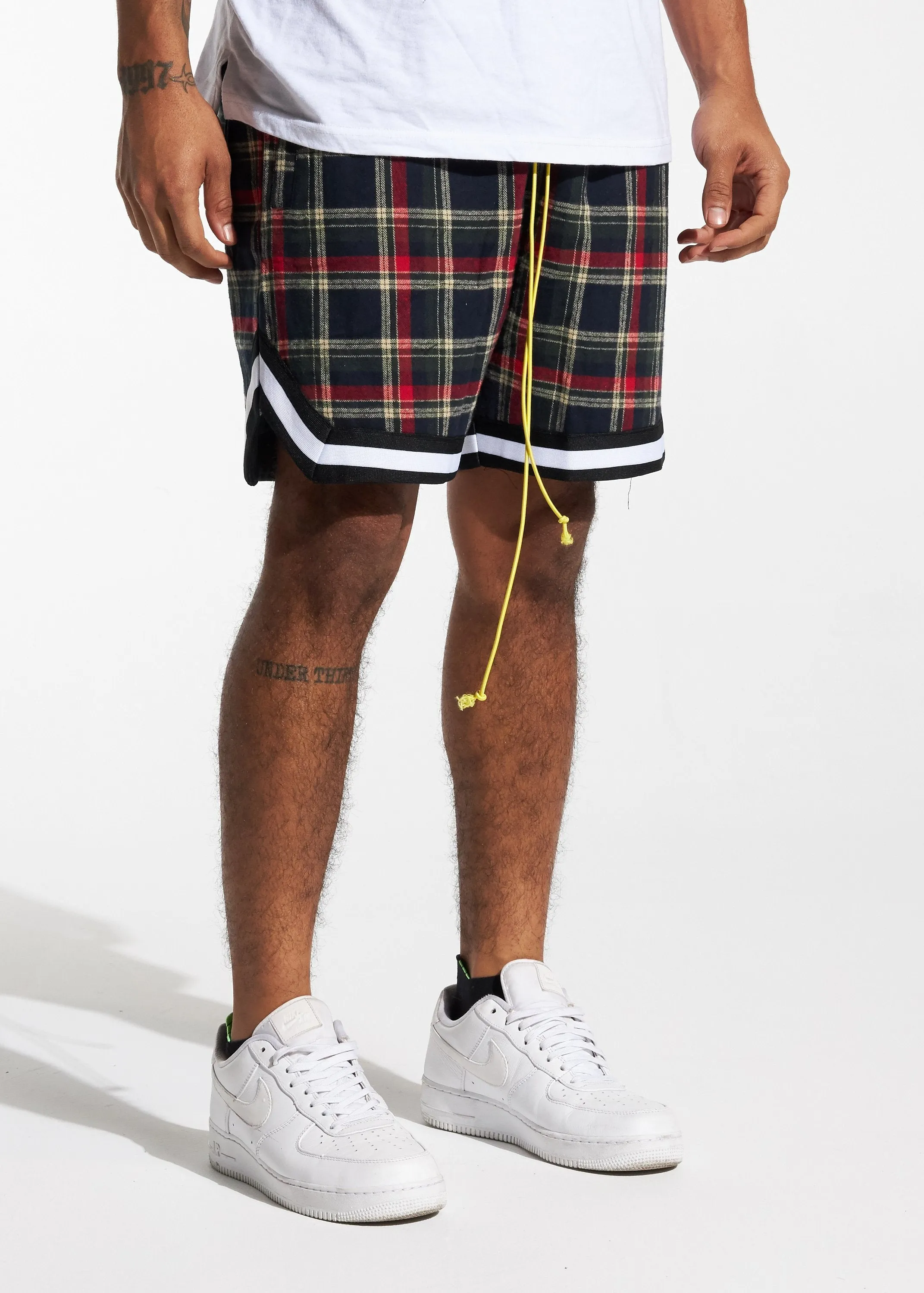 Tartan Basketball Shorts (Black Plaid)