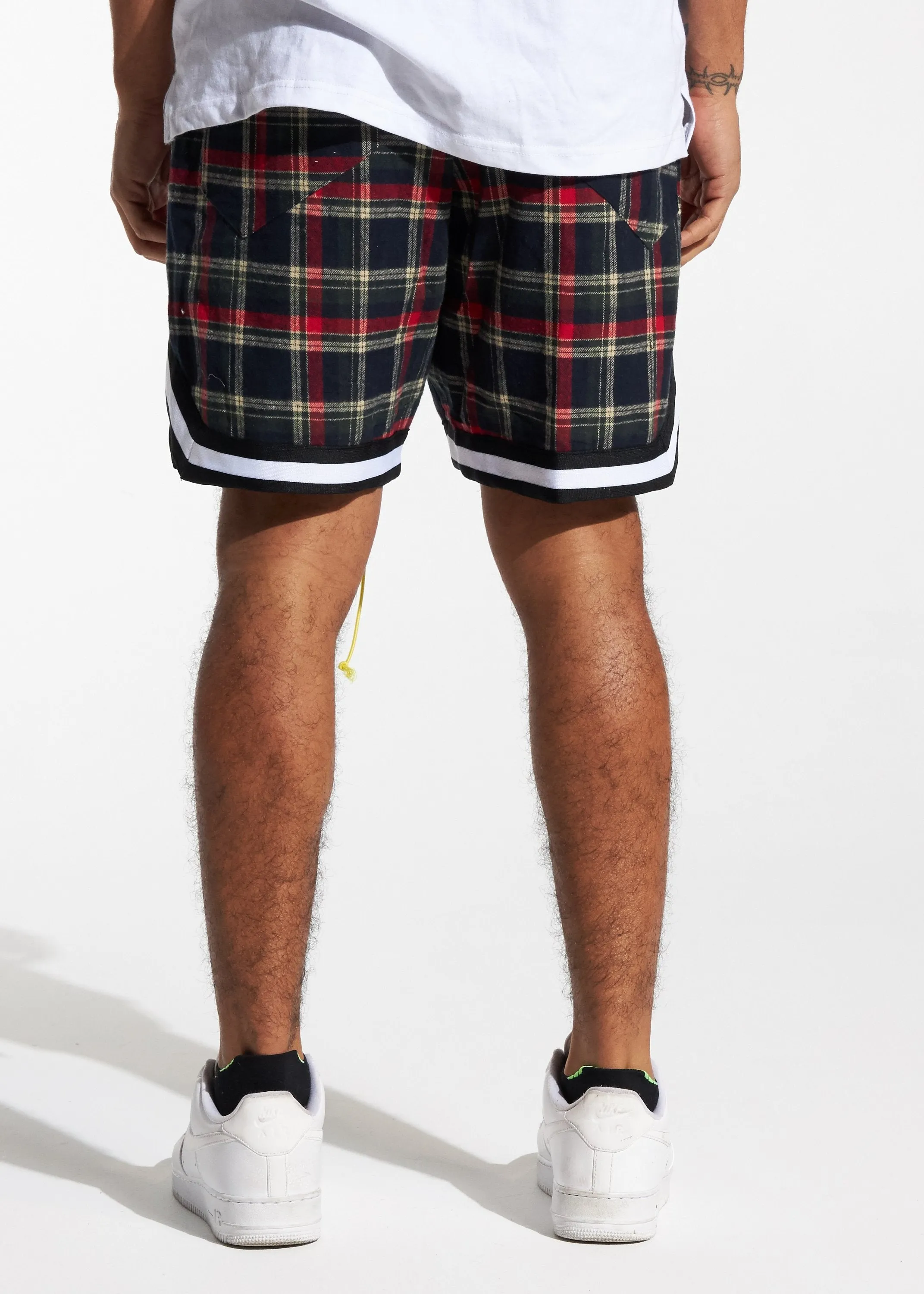 Tartan Basketball Shorts (Black Plaid)